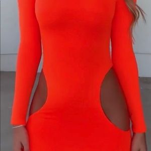 Oh Polly neon orange dress
